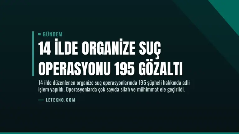 14 İlde Organize Suç Operasyonu 195 Gözaltı