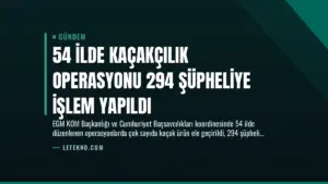 54 İlde Kaçakçılık Operasyonu 294 Şüpheliye İşlem Yapıldı