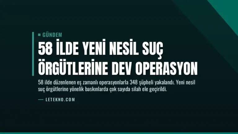 58 İlde Yeni Nesil Suç Örgütlerine Dev Operasyon