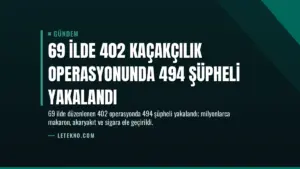 69 İlde 402 Kaçakçılık Operasyonunda 494 Şüpheli Yakalandı