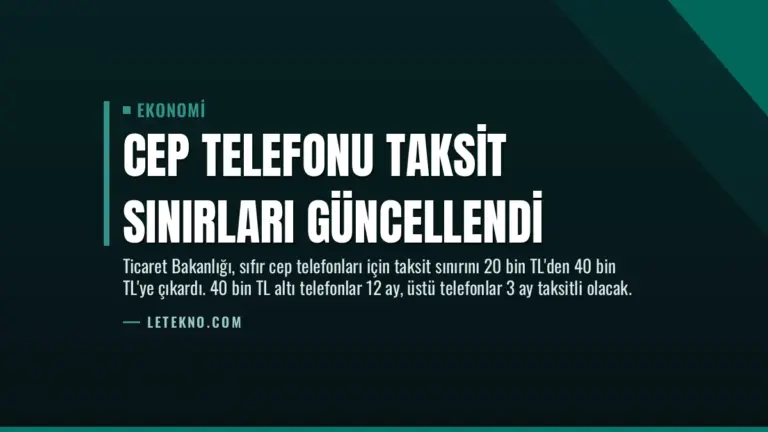 Cep Telefonu Taksit Sınırları Güncellendi