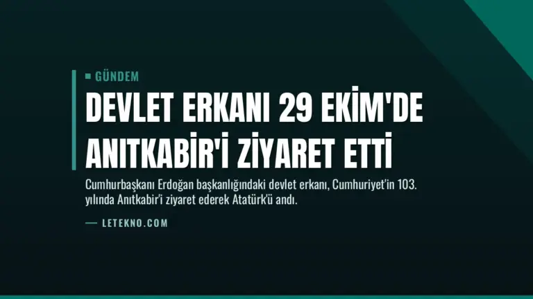 Devlet erkanı 29 Ekim'de Anıtkabir'i ziyaret etti