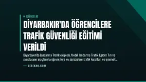 Diyarbakır’da Öğrencilere Trafik Güvenliği Eğitimi Verildi