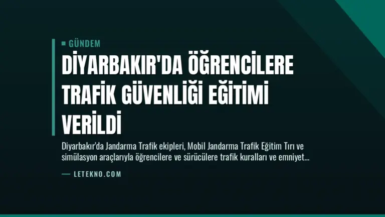 Diyarbakır’da Öğrencilere Trafik Güvenliği Eğitimi Verildi