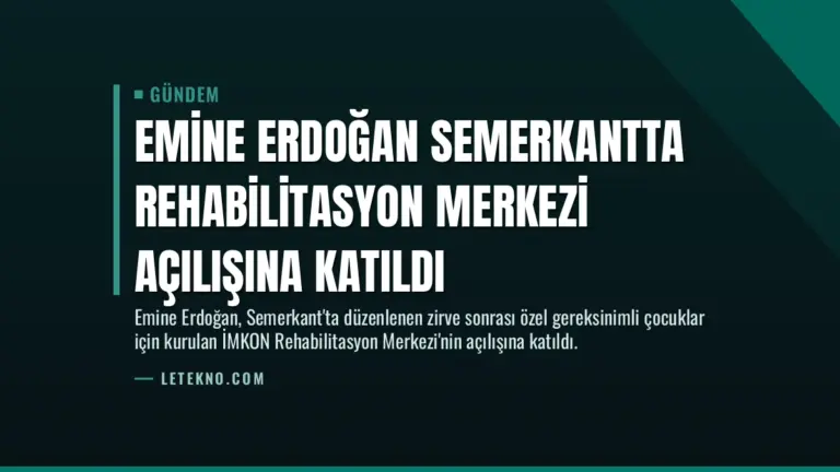 Emine Erdoğan Semerkantta Rehabilitasyon Merkezi Açılışına Katıldı