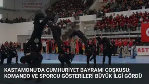 Kastamonu'da Cumhuriyet Bayramı Coşkusu: Komando ve Sporcu Gösterileri Büyük İlgi Gördü