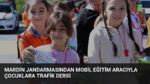 Mardin Jandarmasından Mobil Eğitim Aracıyla Çocuklara Trafik Dersi