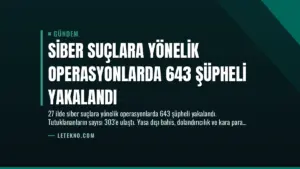 Siber Suçlara Yönelik Operasyonlarda 643 Şüpheli Yakalandı