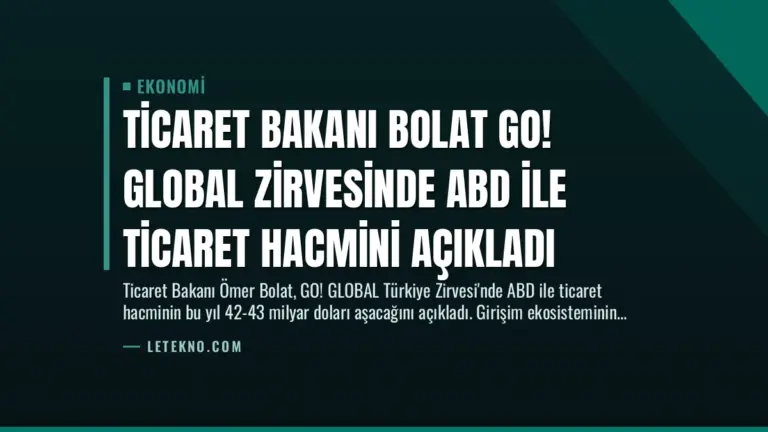 Ticaret Bakanı Bolat GO! GLOBAL Zirvesinde ABD ile Ticaret Hacmini Açıkladı