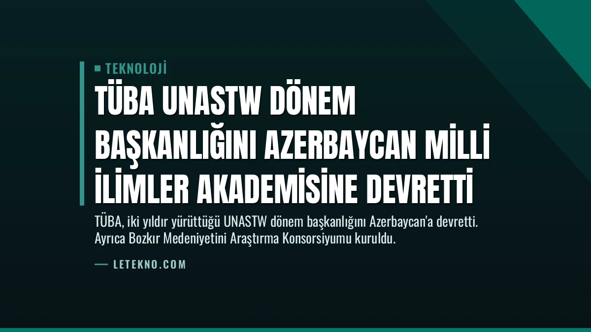 TÜBA UNASTW Dönem Başkanlığını Azerbaycan Milli İlimler Akademisine Devretti