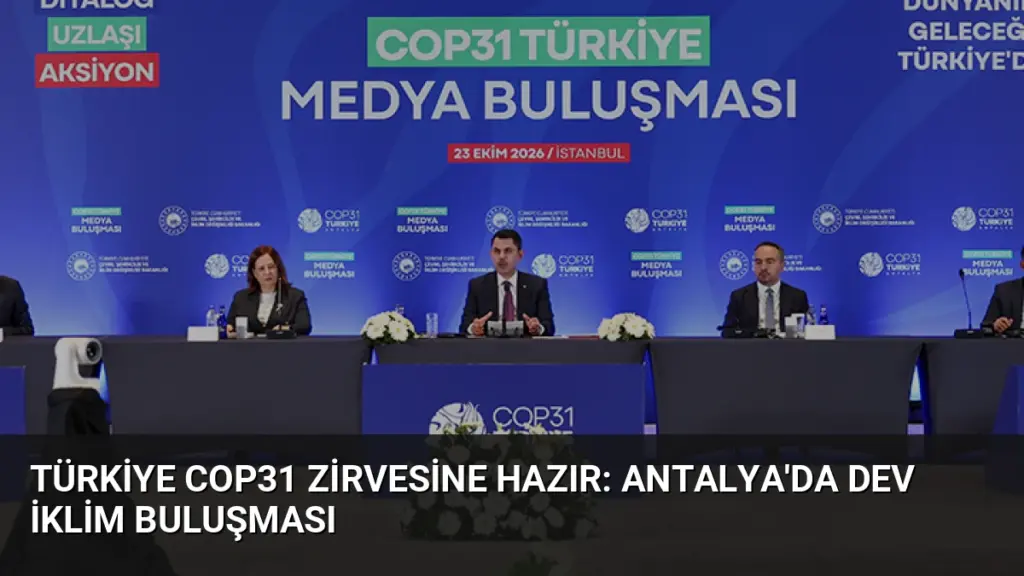 Türkiye COP31 Zirvesine Hazır: Antalya'da Dev İklim Buluşması